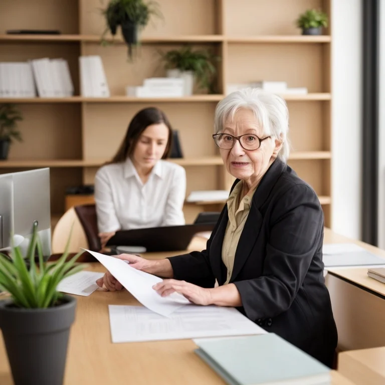 高齢者と専門家の相談風景